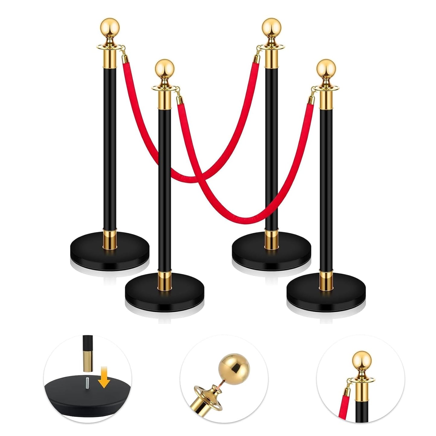 Black Stanchions Rental
