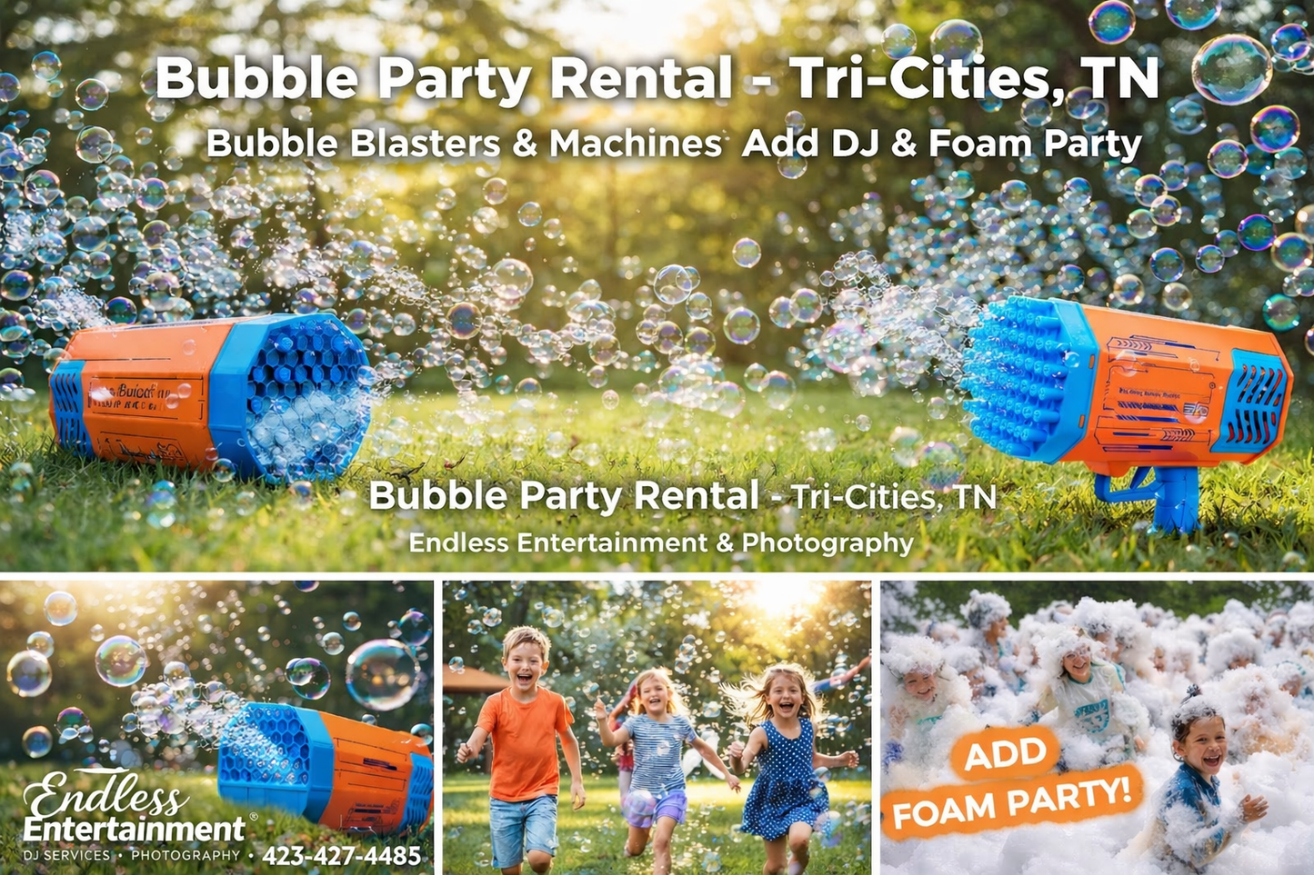 🫧 The Bubble Party Packages – Tri-Cities, TN
