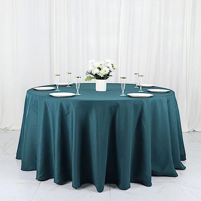 Peacock Teal Round Tablecloths