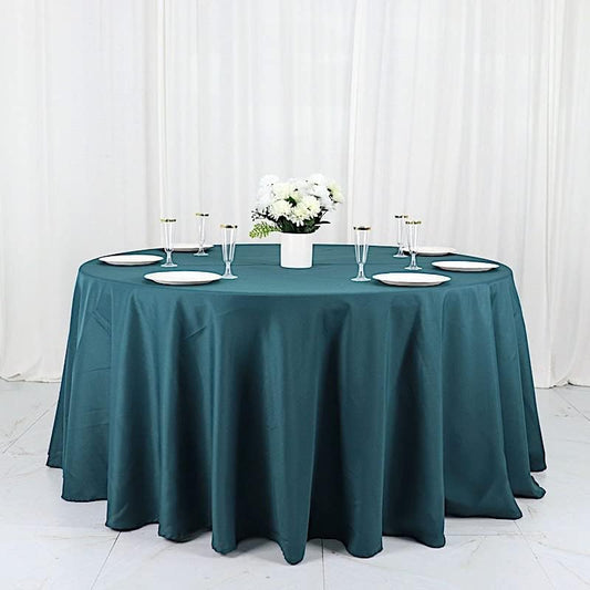 Peacock Teal Round Tablecloths